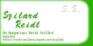 szilard reidl business card