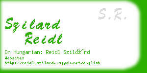 szilard reidl business card